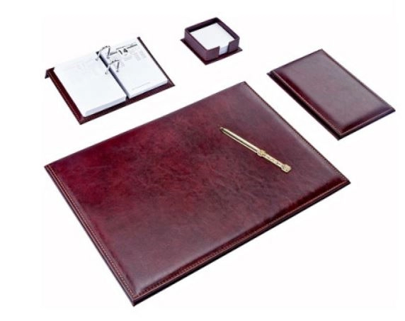 Set birou 5 piese, bordo, piele ecologica BR-0501